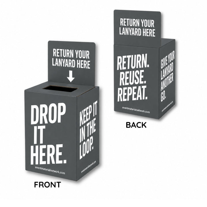 CONFERENCE BADGE and LANYARD RETURN | Return Boxes | Rental Collection