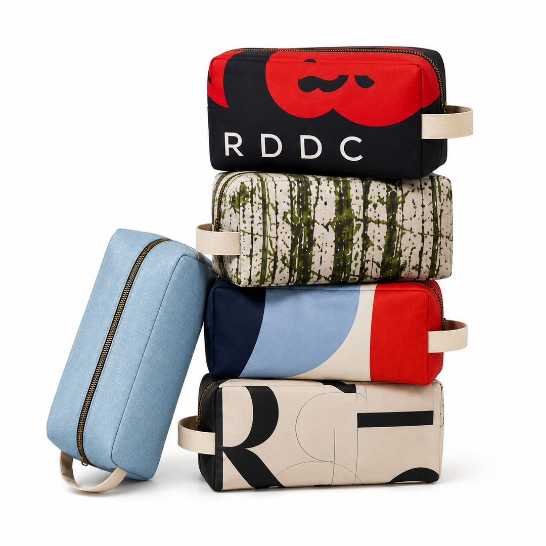 PRODUCT | Upcycled Fabric Banner Toiletry Bag