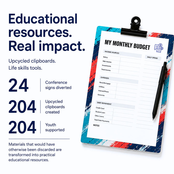 CSR CORPORATE ACTIVATIONS | Upcycled Clipboards for Youth